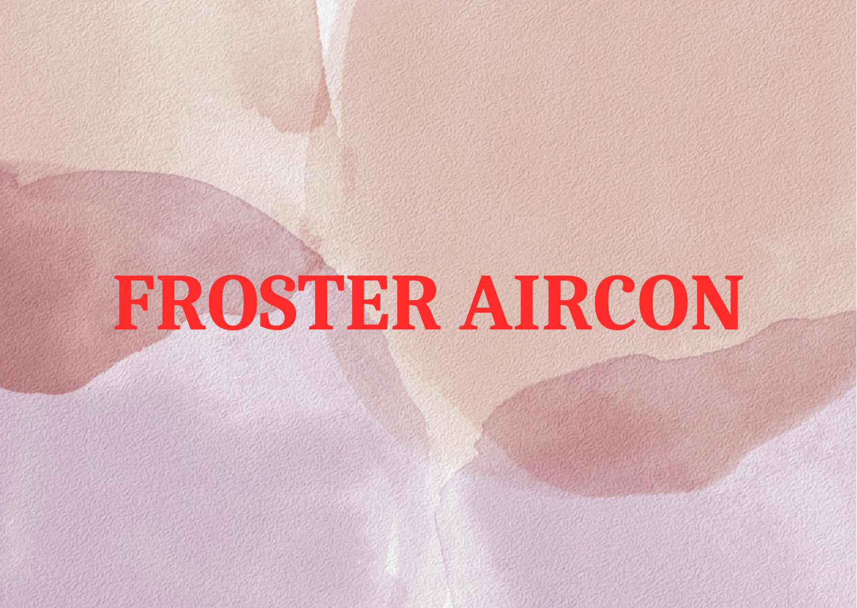  FROSTER AIRCON 
