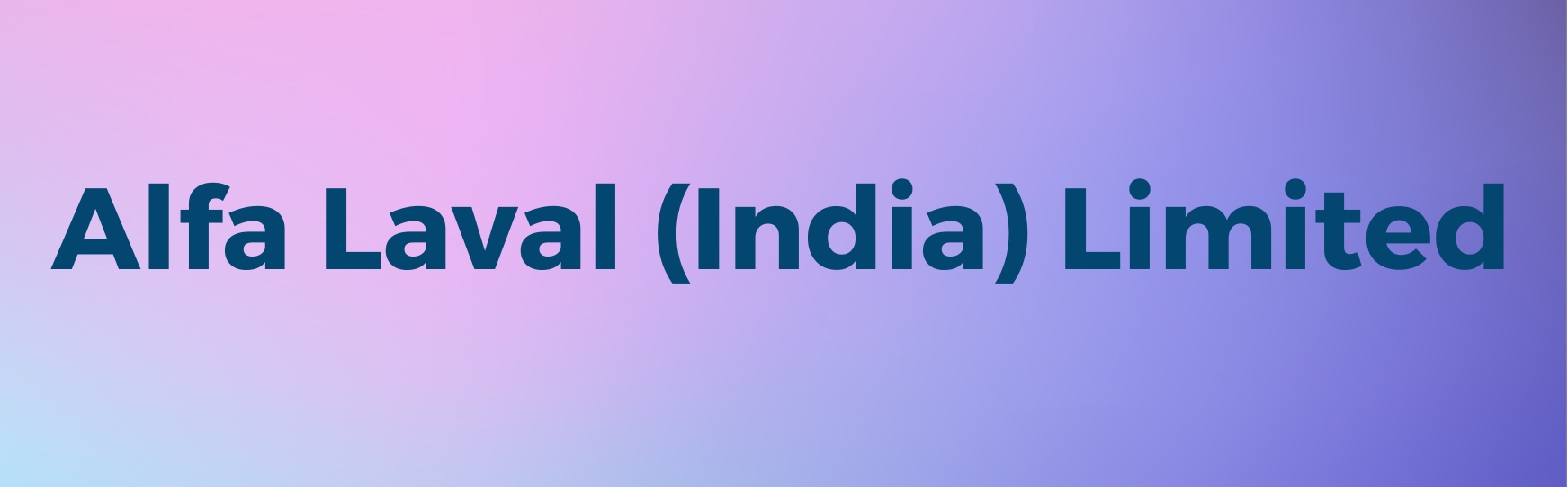 Alfa Laval (India) Limited.