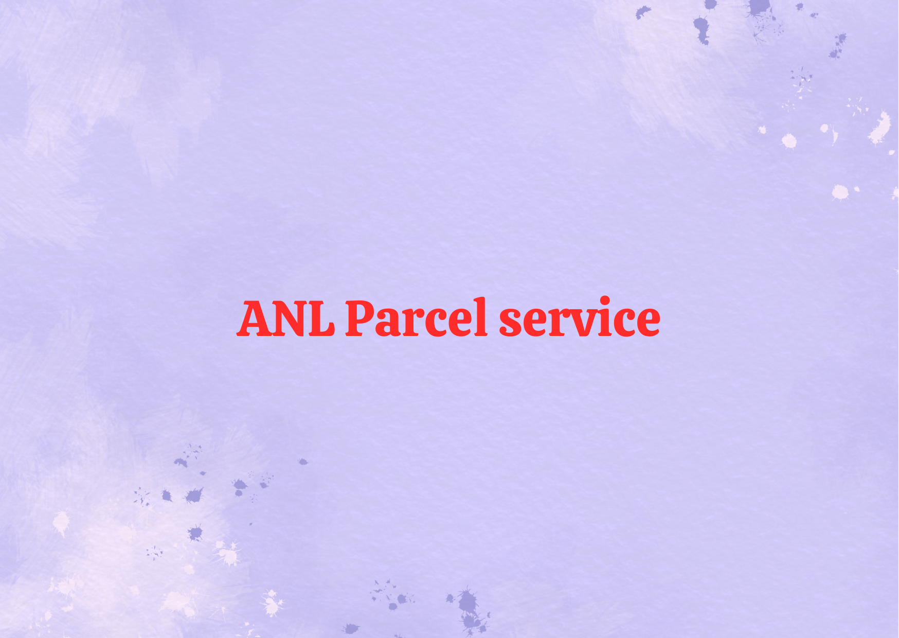 ANL Parcel service  