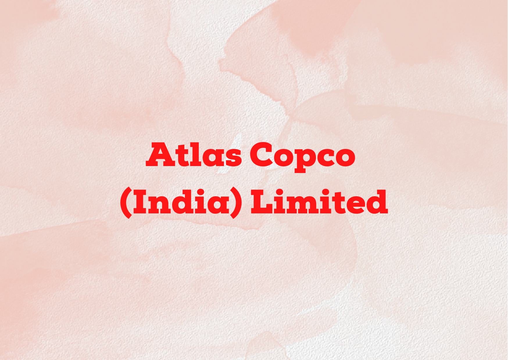 Atlas Copco (India) Limited 