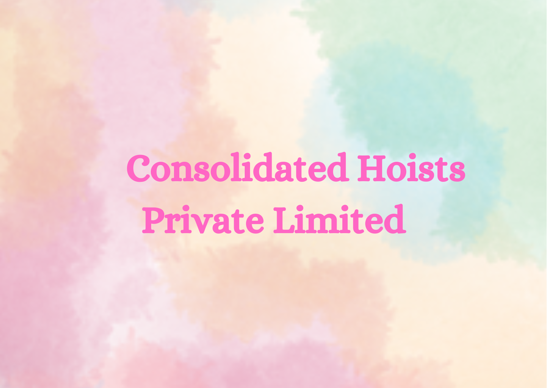  Consolidated Hoists Private Limited 