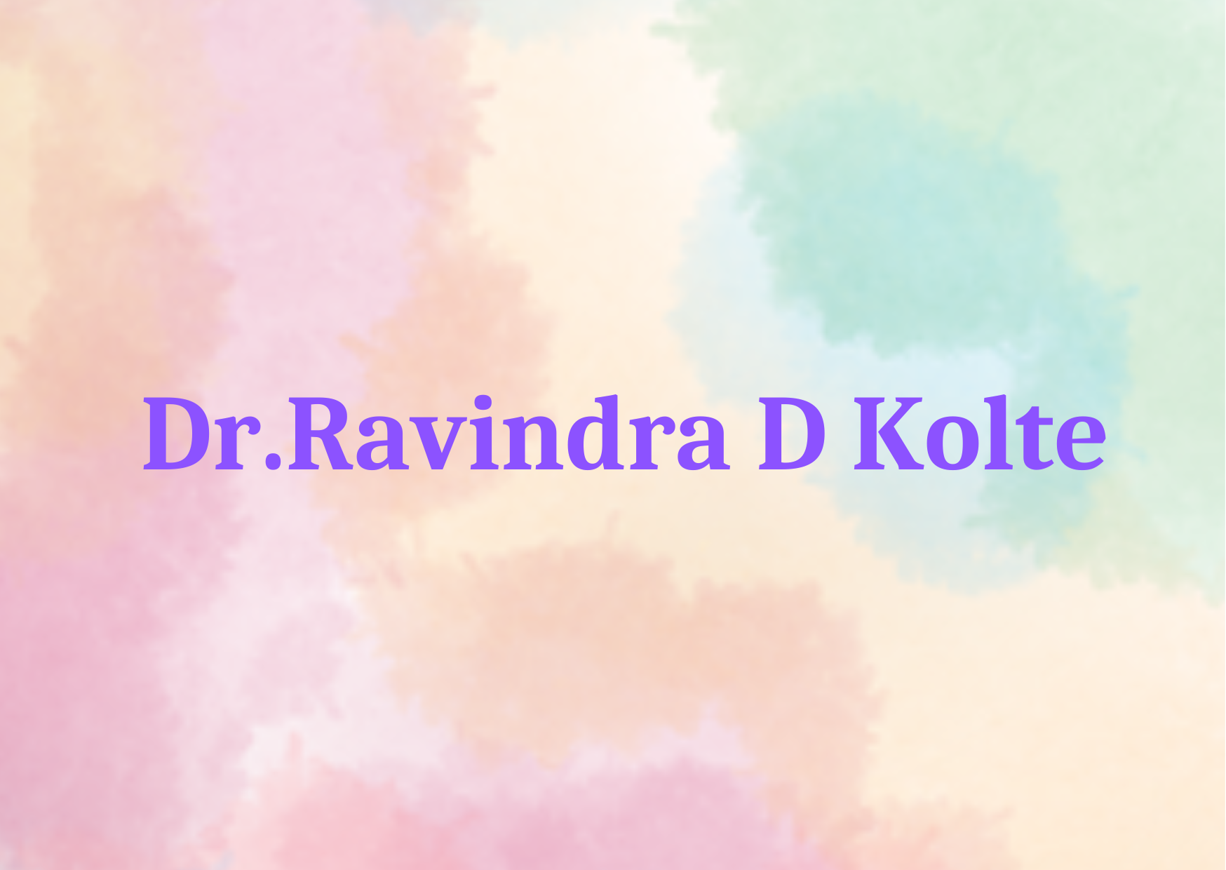 Kolte Dr Ravindra D,   