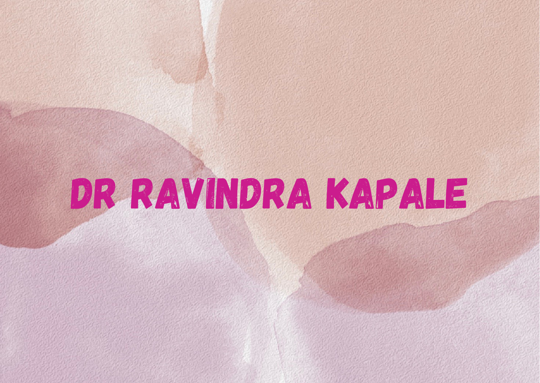 Dr Ravindra Kapale 