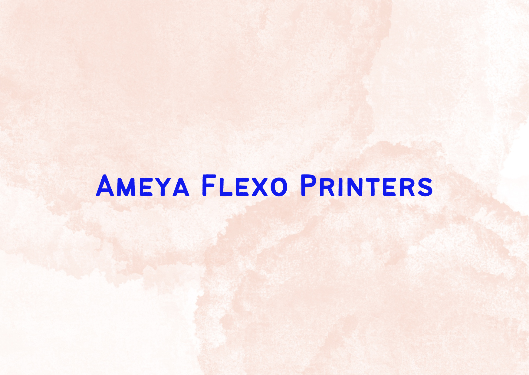 slider of Ameya Flexo Printers
