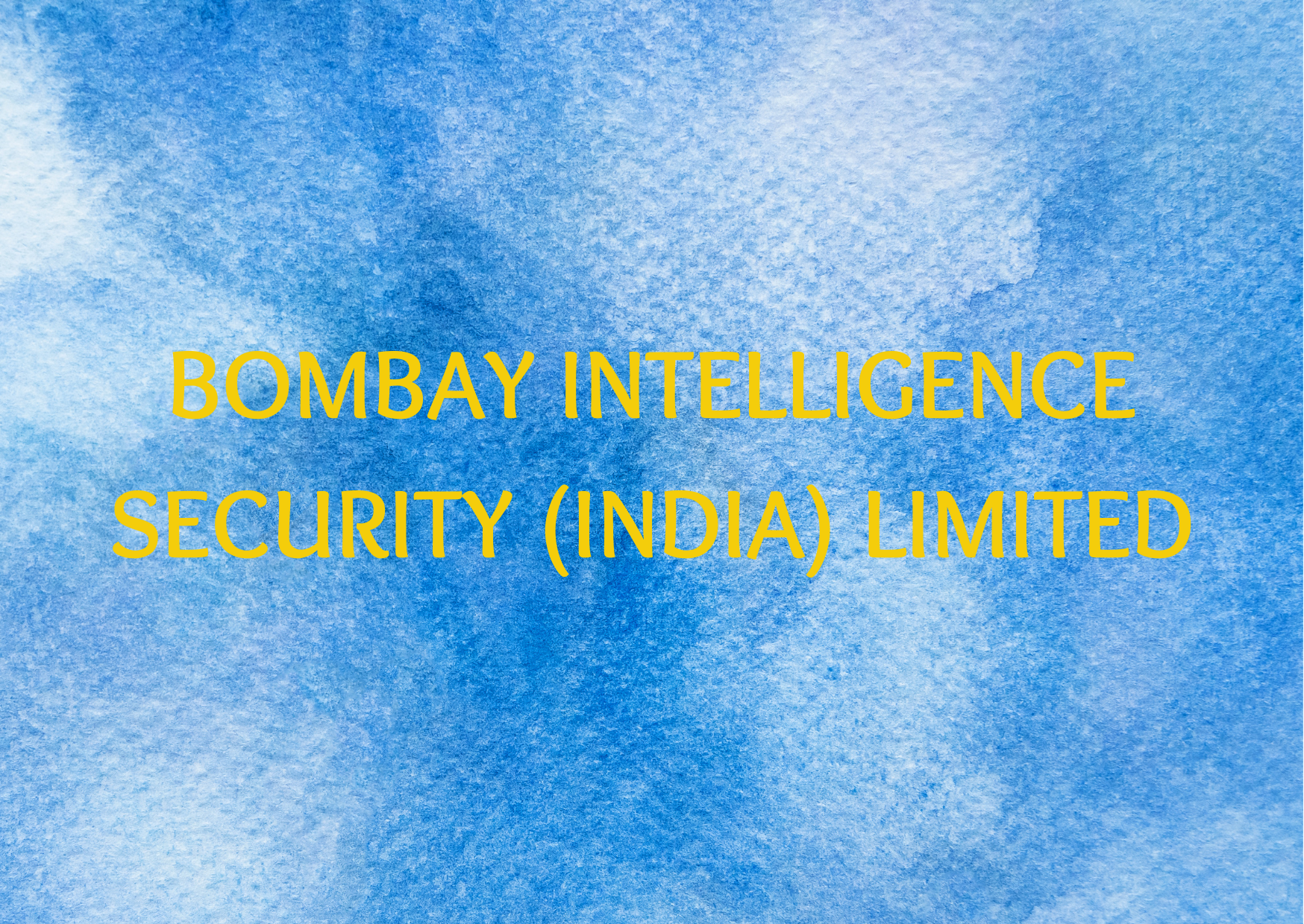Bombay Intelligence Security (India) Limited 