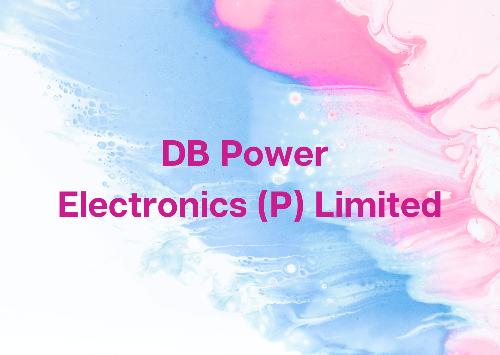 DB Power Electronics (P) Limited 