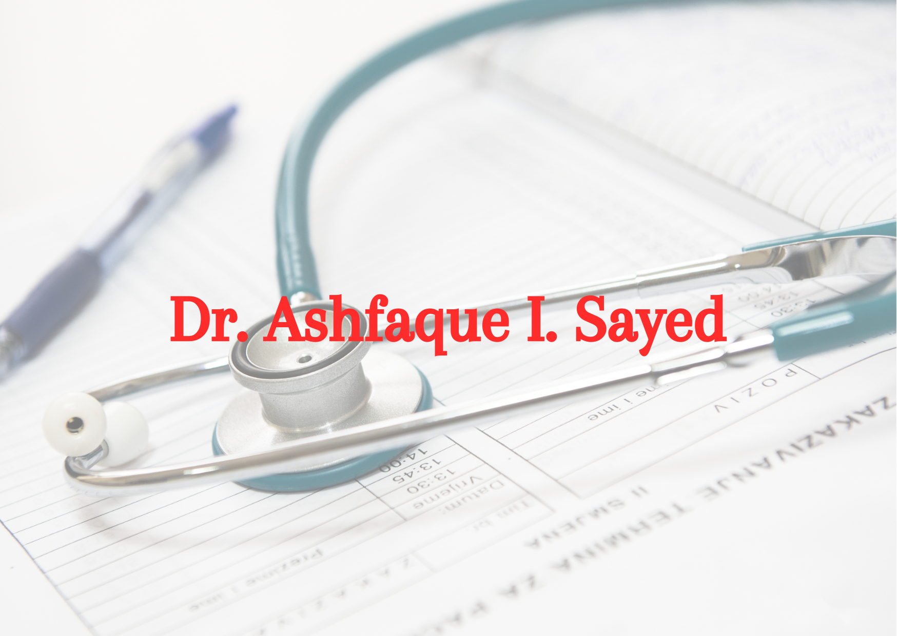 Dr. Ashfaque I. Sayed 