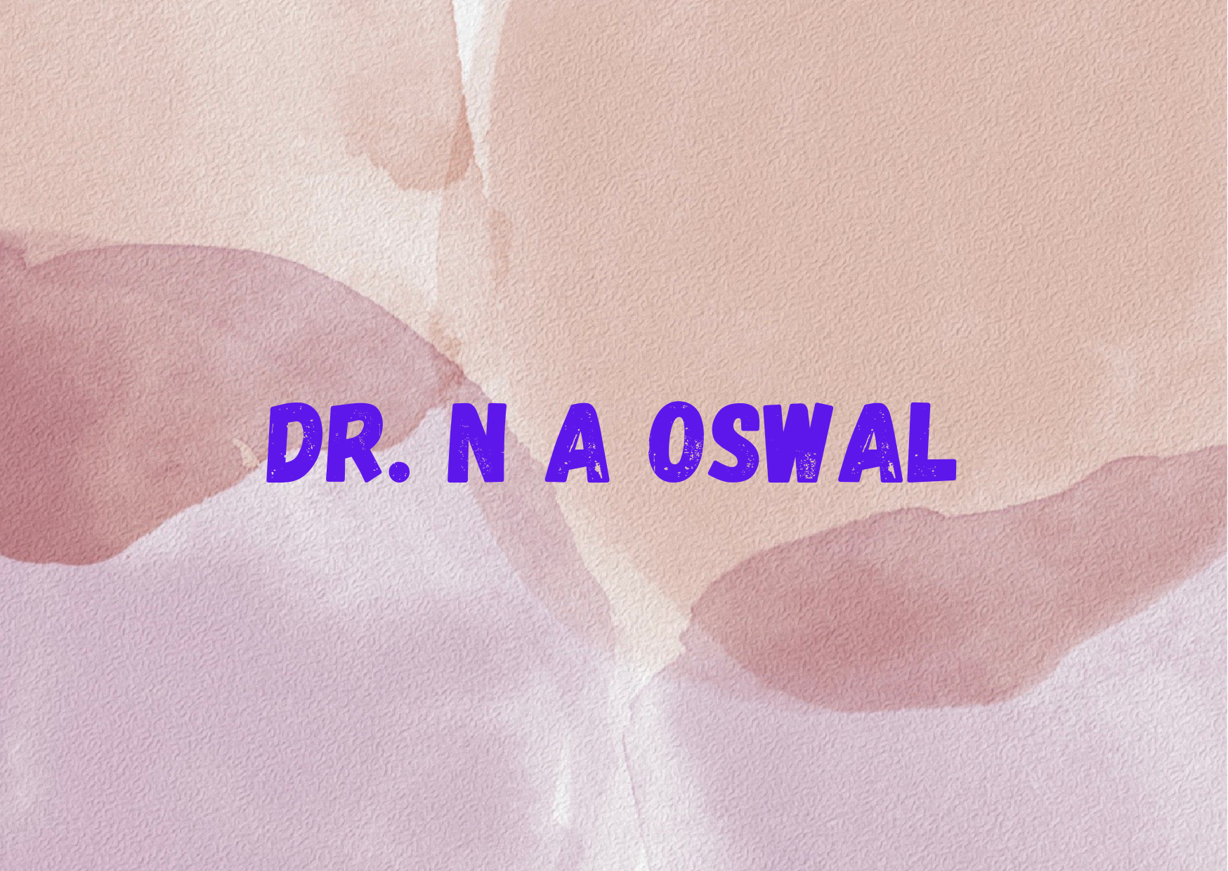 Dr. N A Oswal 