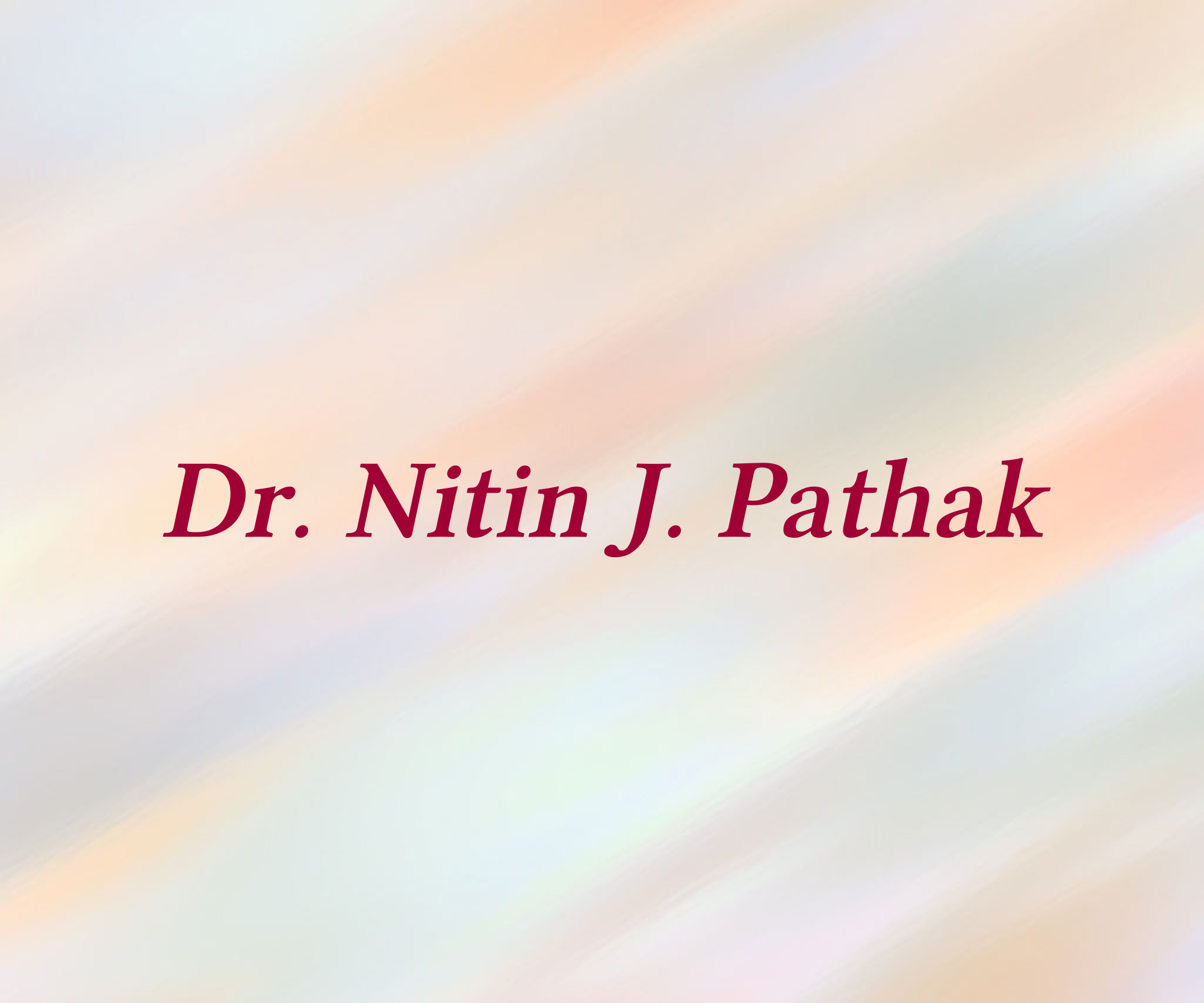 Dr. Nitin J. Pathak  