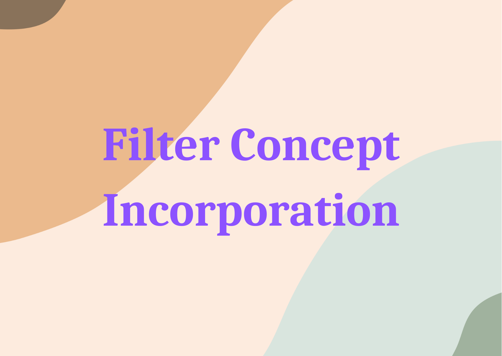 Filter Concept Incorporation 