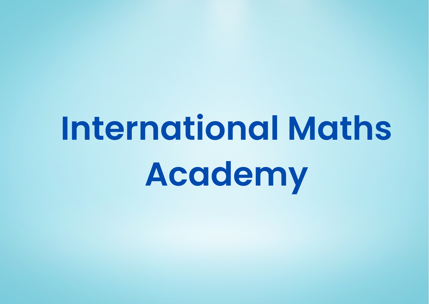 International Maths Academy,   