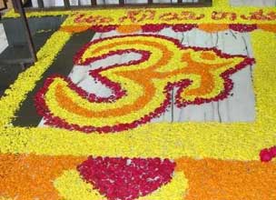 Flower Decorations and Rangoli